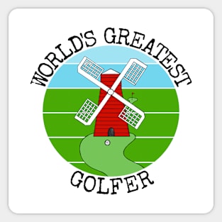 World's Greatest Golfer, Crazy Golf Sarcasm Funny Sticker